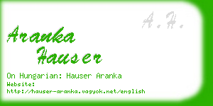 aranka hauser business card